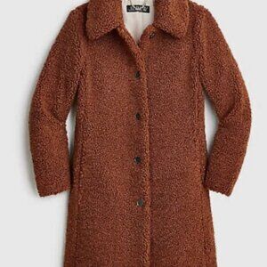 J. Crew Teddy Sherpa Lady Coat in Appalachian Brown Size M